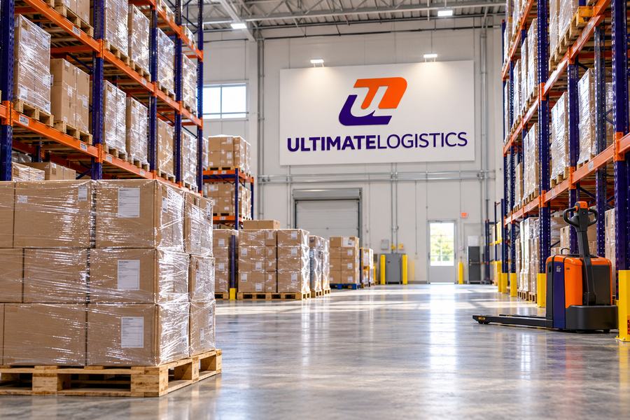 Warehouse team picking and staging cartons between racks